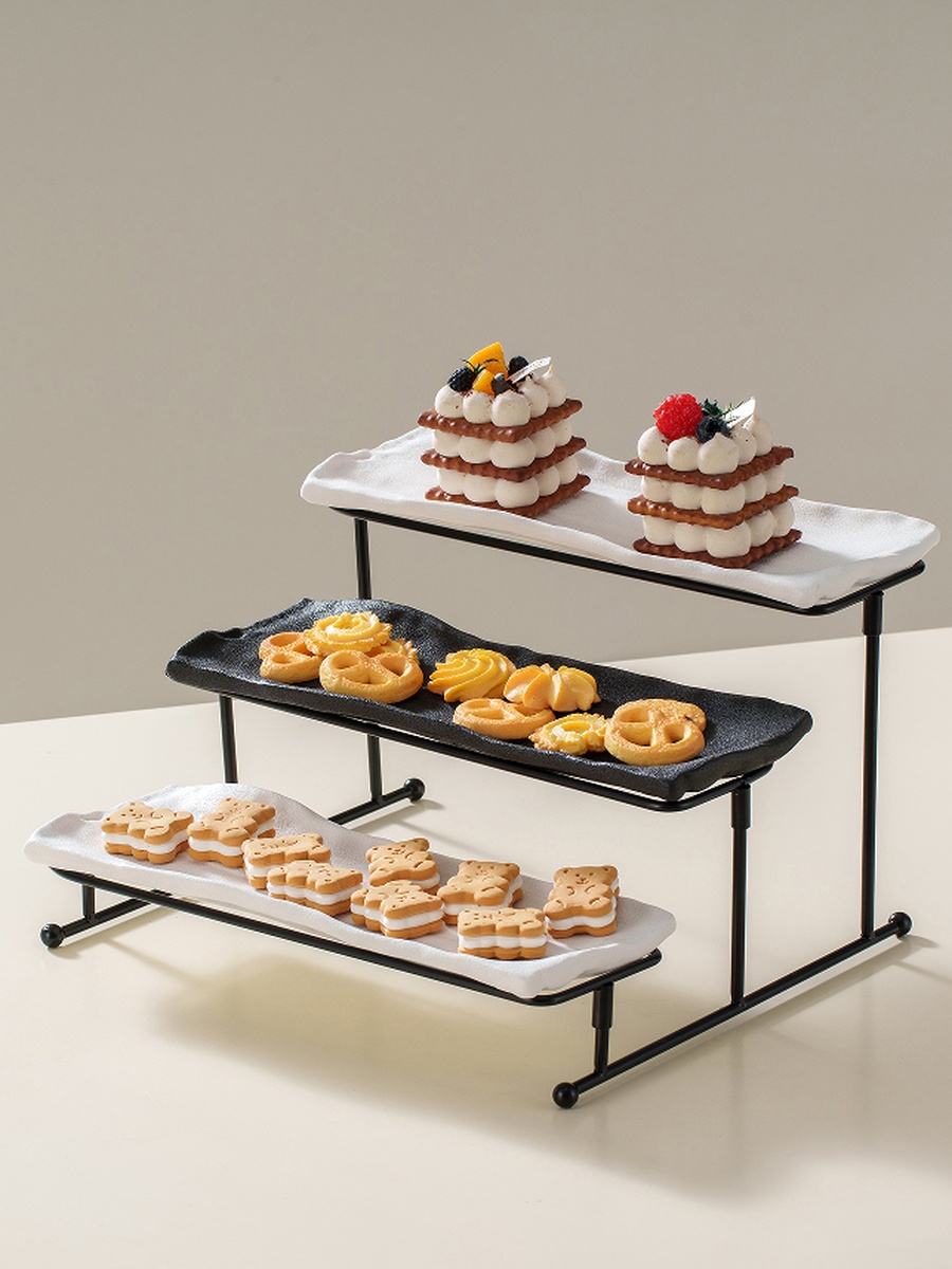 3-Tier Porcelain Serving Stand