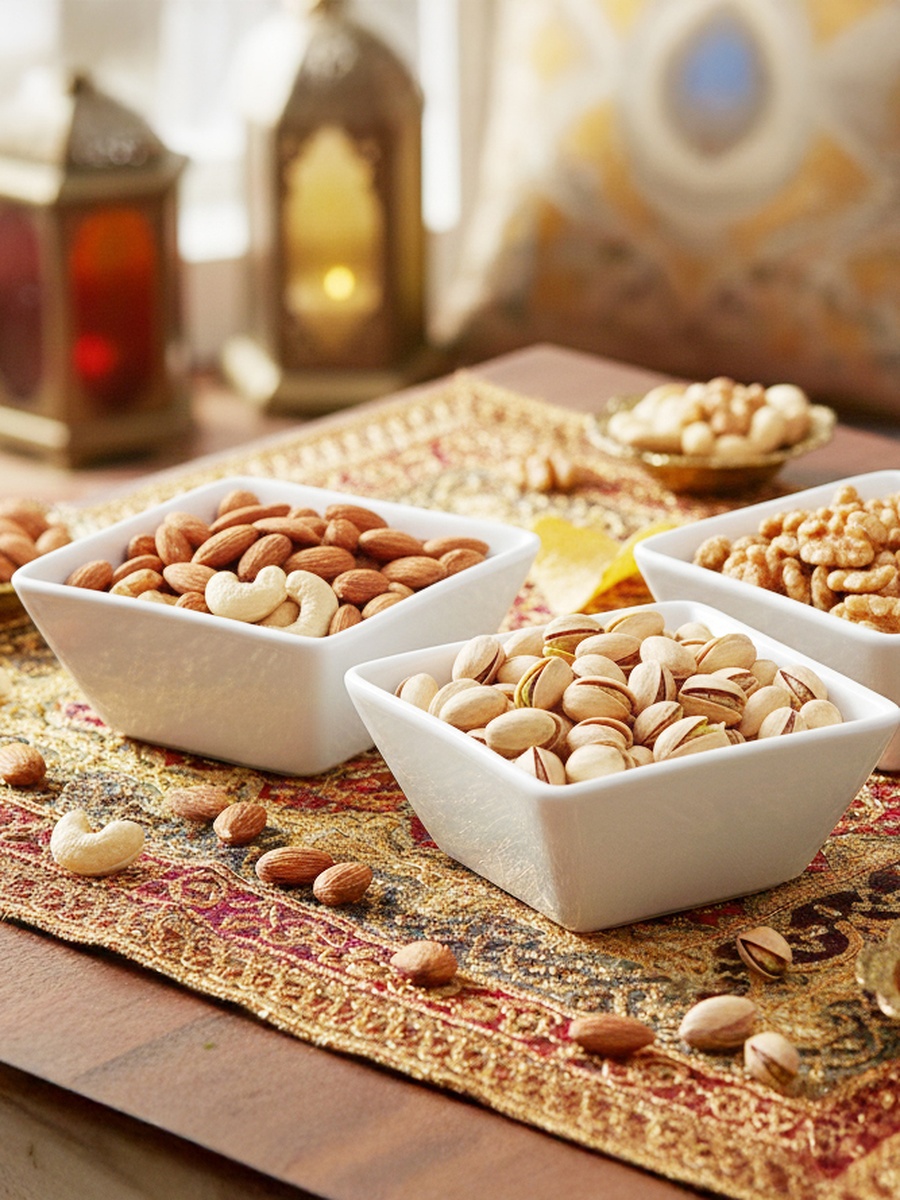 3-Piece Square Porcelain Bowl Set, 12cm