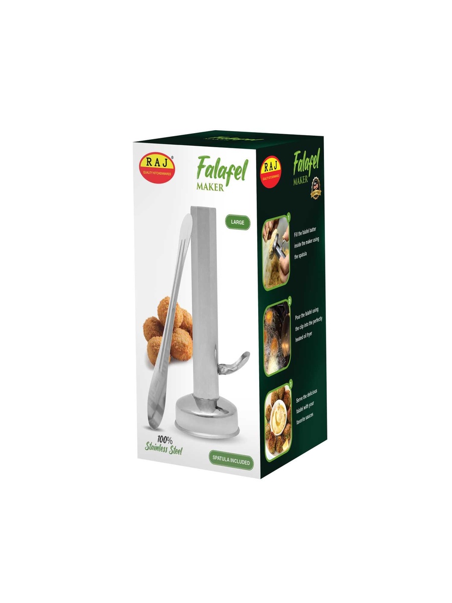 Stainless Steel Filafel Maker with Spatula, Large