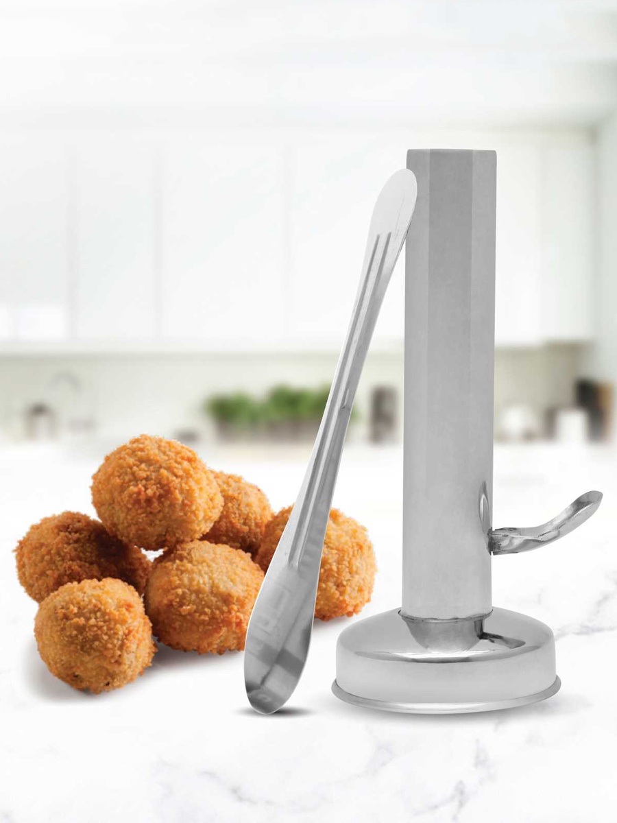 Stainless Steel Filafel Maker with Spatula, Large
