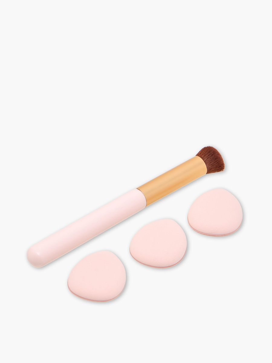 4-Piece Makeup Puff and Brush Set