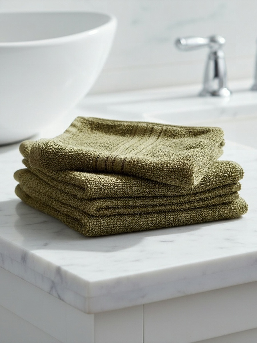 Essential Carded 4-Piece Face Towel Set - 30x30 cm