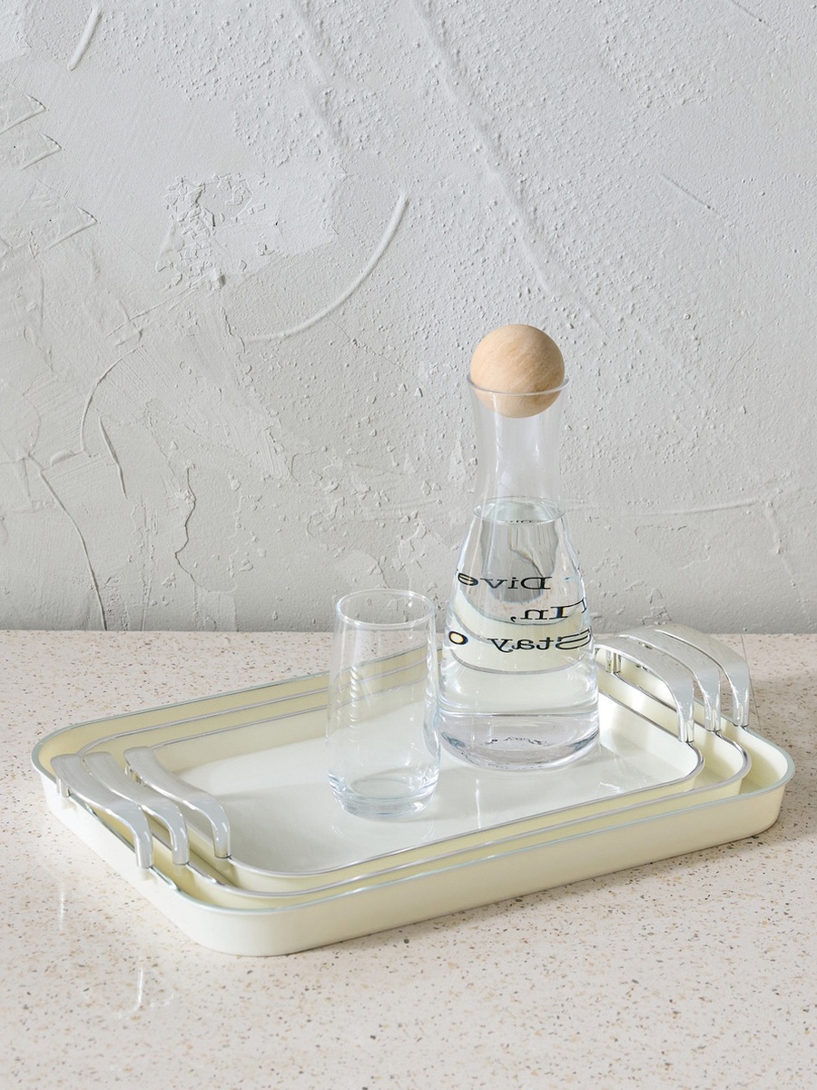 Orion Rectangular Tray with Handle - Set of 3