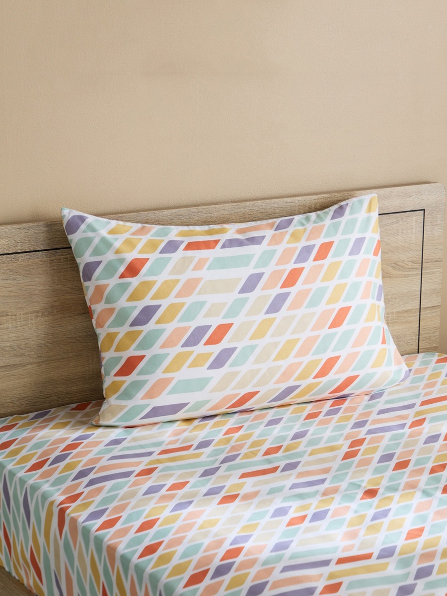 Nora 2-Piece Prism Microfibre Single Flat Sheet Set - 160x240 cm