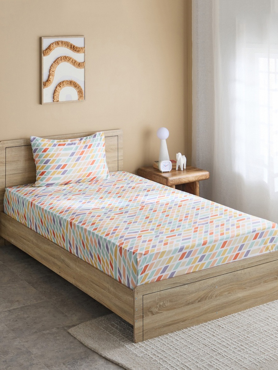 Nora 2-Piece Prism Microfibre Single Flat Sheet Set - 160x240 cm
