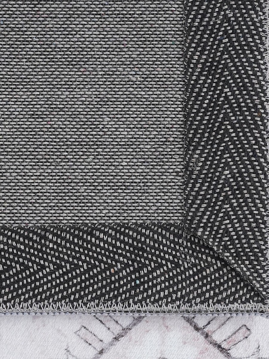 Wells Rabia Printed Flannel Rug - 110x160 cm