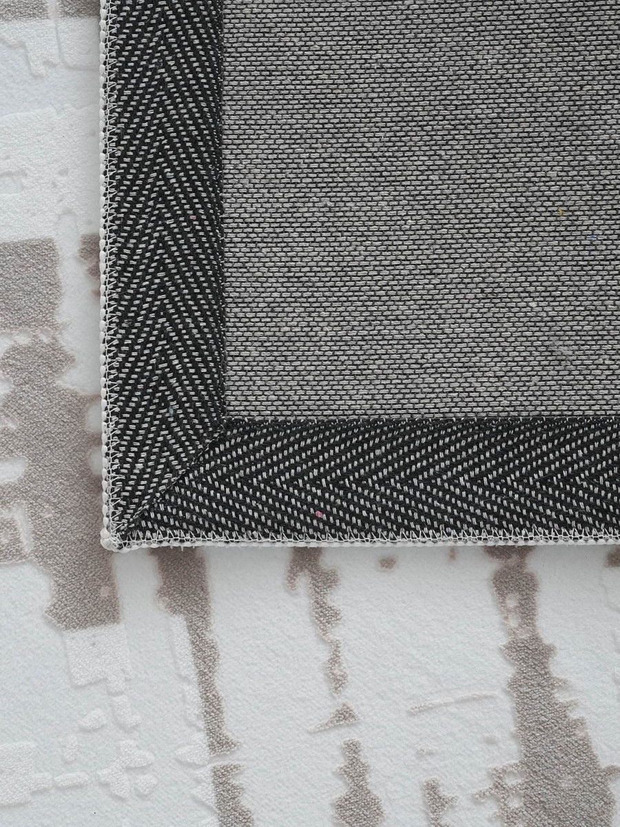 Ontario Dimo Stripes Printed Flannel Rug - 110x160 cm