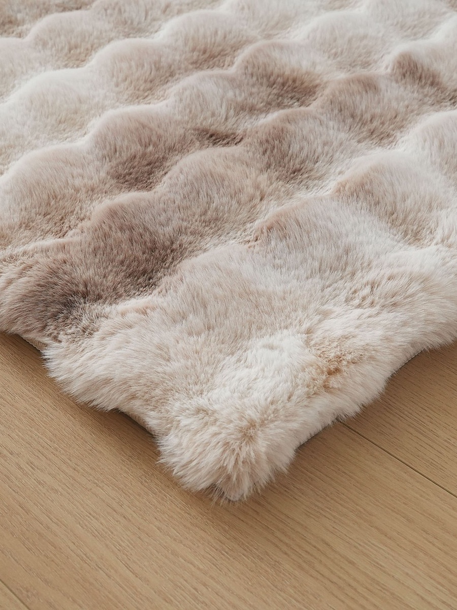 Timmy Bubble Rabbit Fur Printed Rug - 150x220 cm