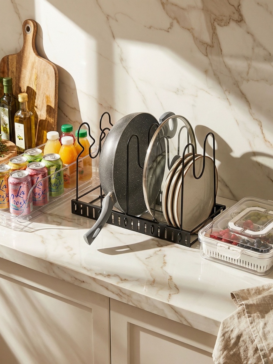 Daisy Single Side Pots and Pans Organiser - 20.5x25.5x8 cm