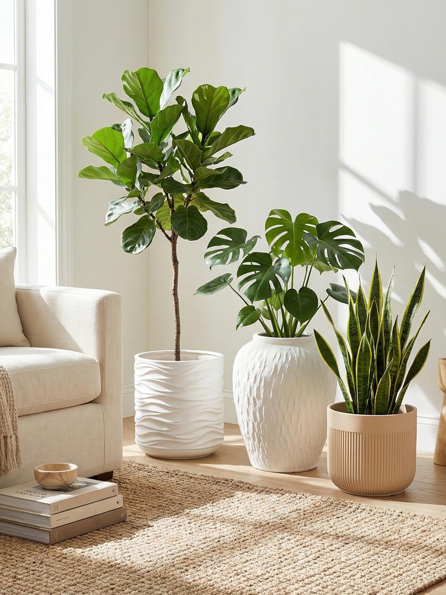 Opaline Vogish Decorative Ceramic Planter - 31x31x41 cm