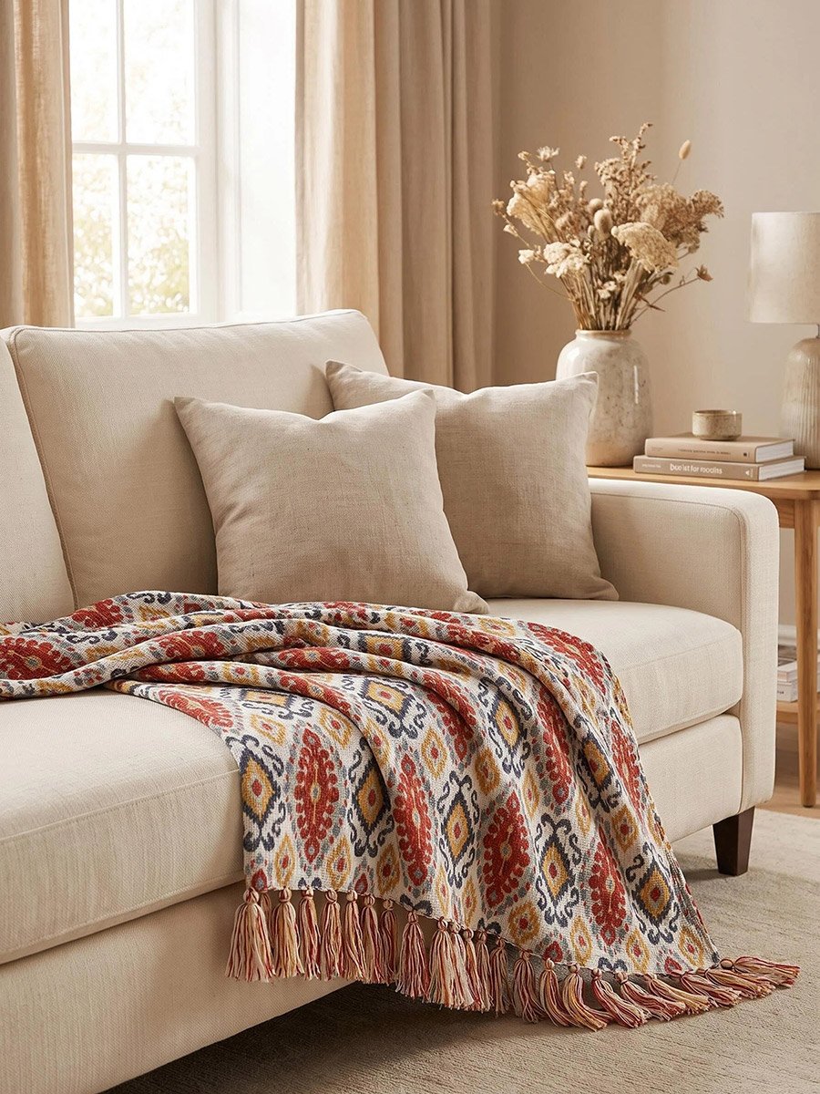 1-Piece Printed Throws, 50x60 inch