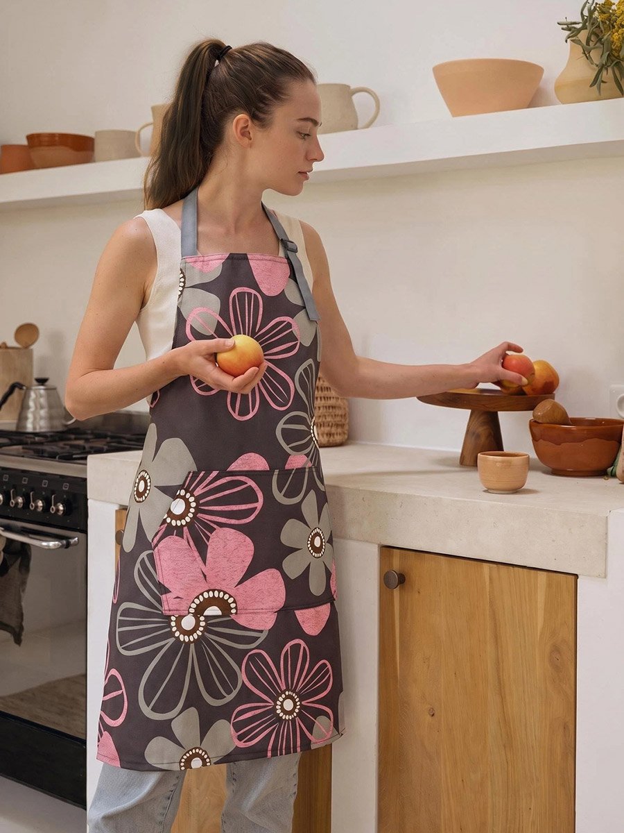 Pack of 2 - Printed Waterproof Apron with Adjustable Strap