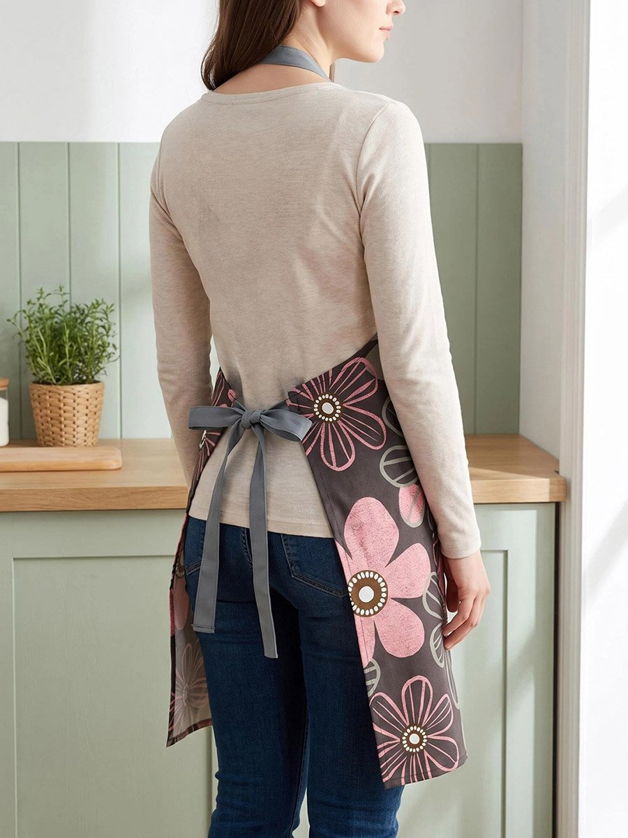 Pack of 2 - Printed Waterproof Apron with Adjustable Strap