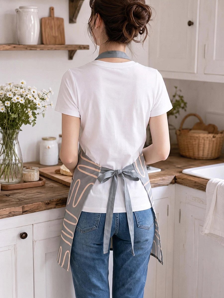 Pack of 2 - Printed Waterproof Apron with Adjustable Strap