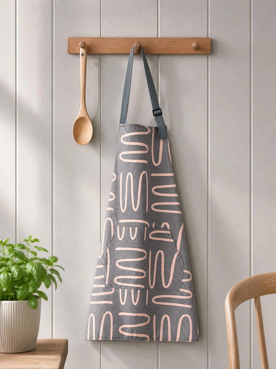 Pack of 2 - Printed Waterproof Apron with Adjustable Strap