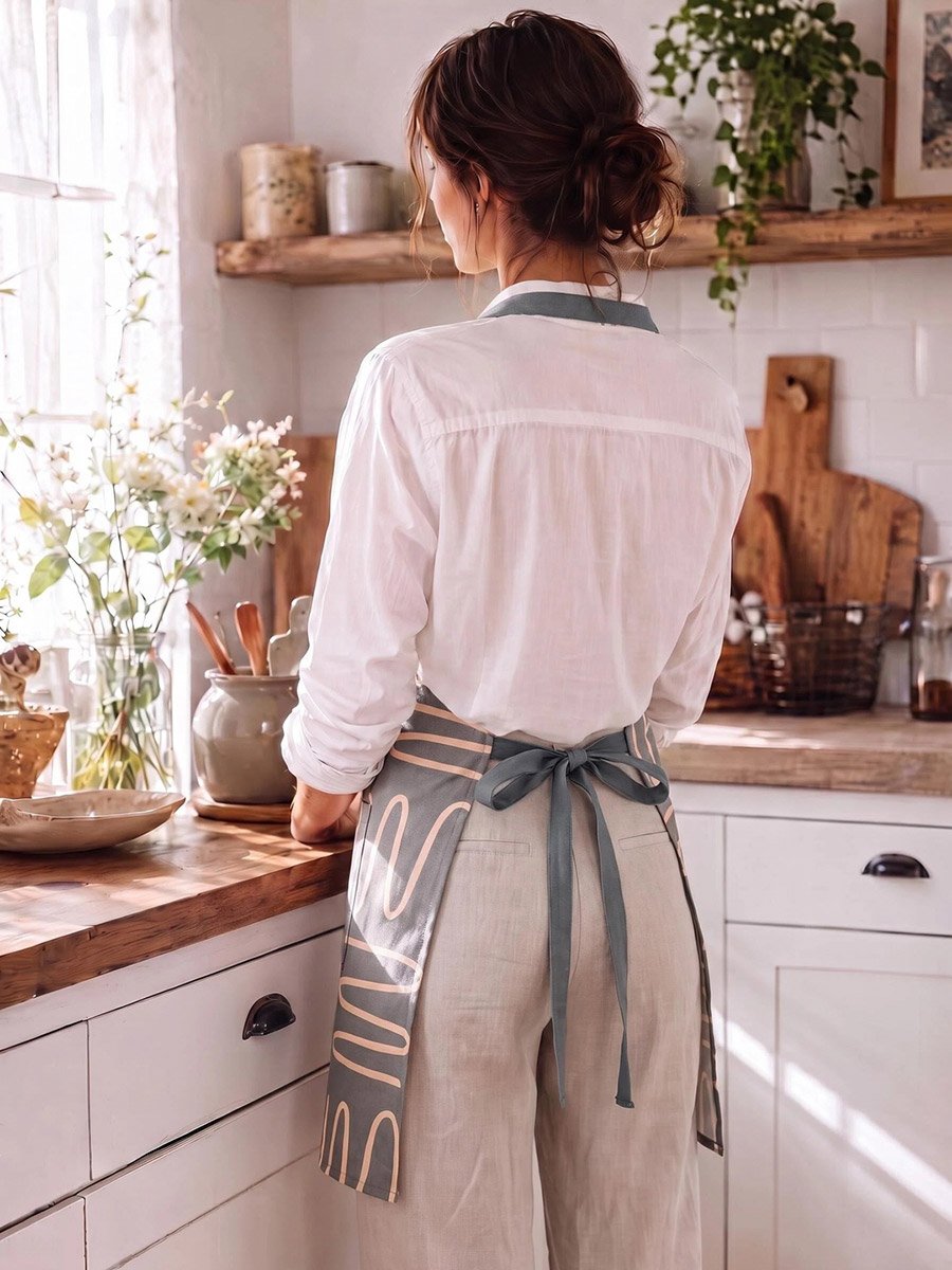 Pack of 2 - Printed Waterproof Apron with Adjustable Strap