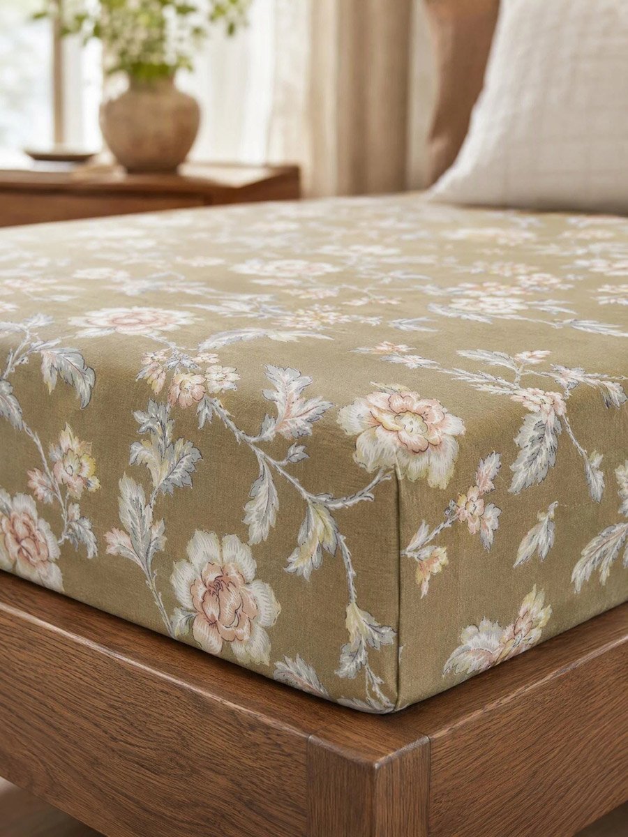 3-Piece Printed Queen Size Bedsheet with Pillow Covers