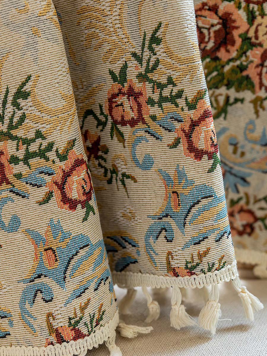 Floral Print Non Black-Out Curtains, 150x240cm