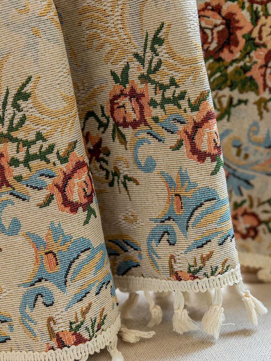 Floral Print Non Black-Out Curtains, 150x240cm