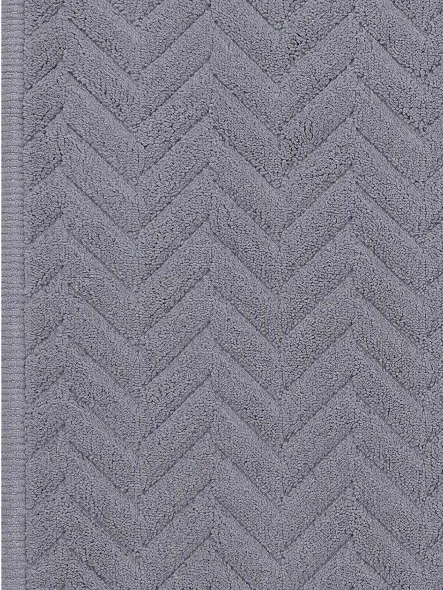 Pack of 2 - Textured Bath Towels, Grey - 35x75cm, 70x140cm
