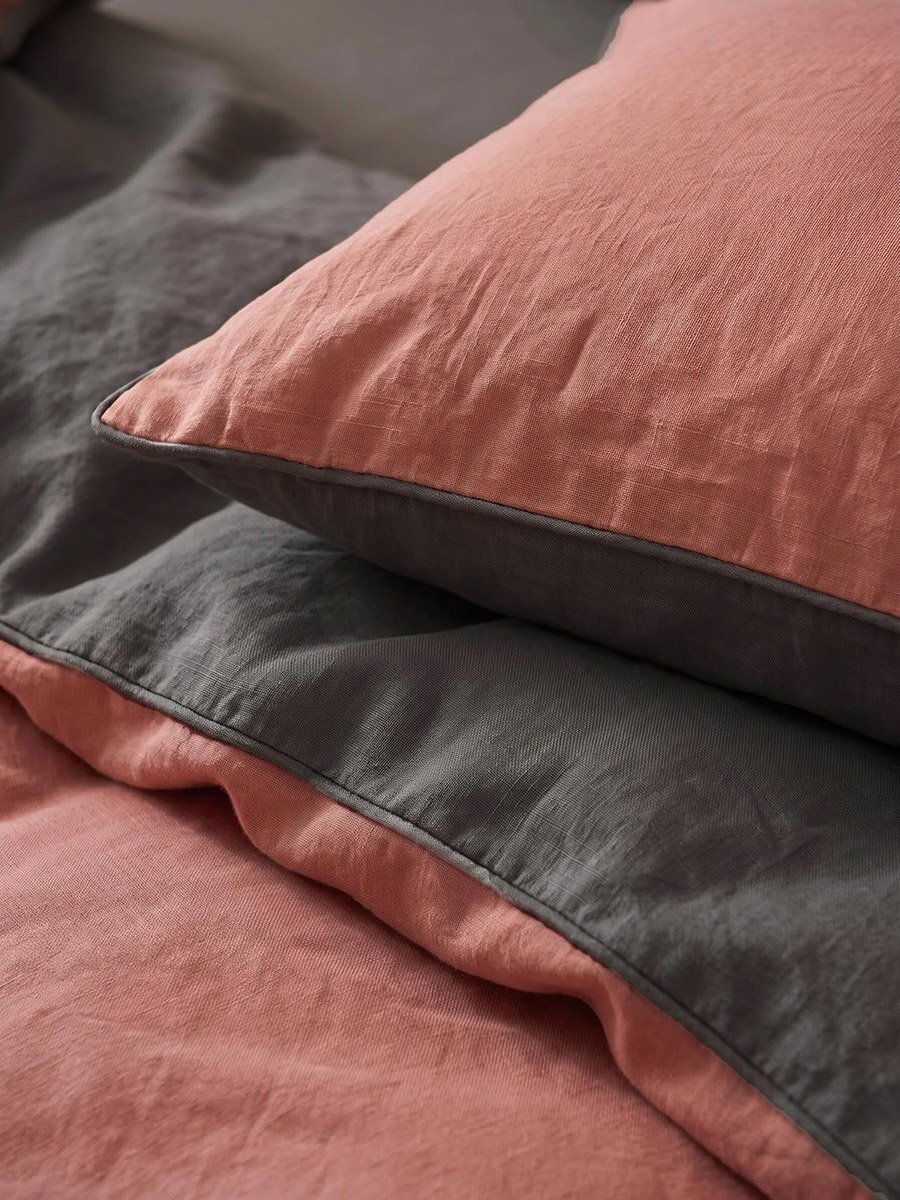 4-Piece Cotton Touch Comforter Set - Pink 180x220cm