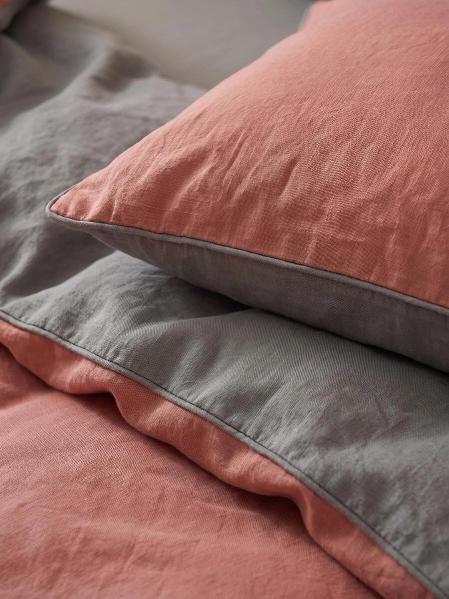 4-Piece Cotton Touch Comforter Set - Rust 180x220cm