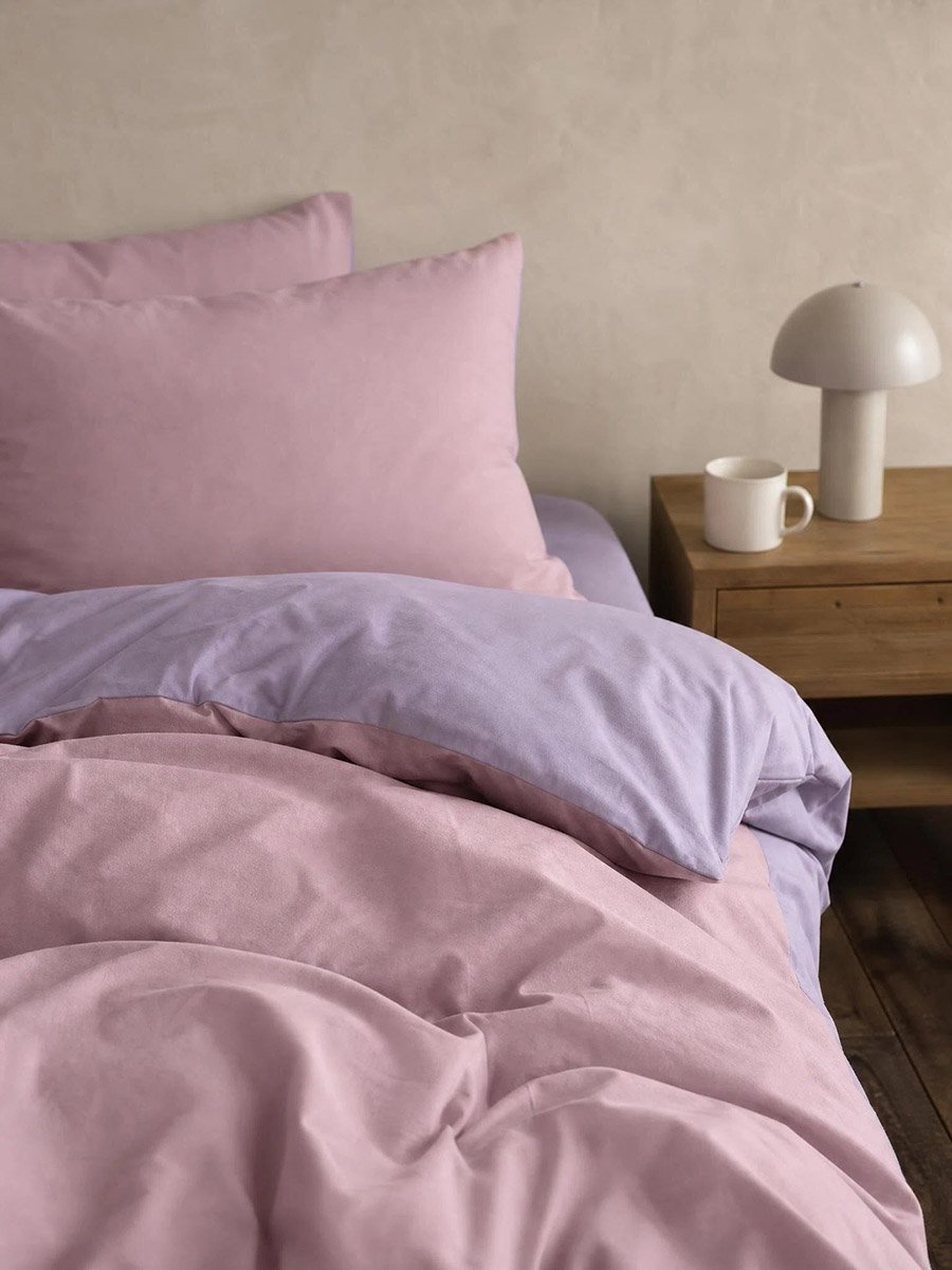 4-Piece Cotton Touch Comforter Set - Pink 180x220cm