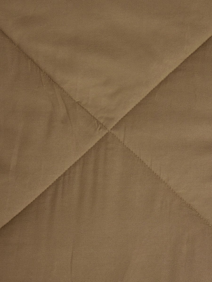1-Piece Solid Comforter Beige, 90X100 Inches