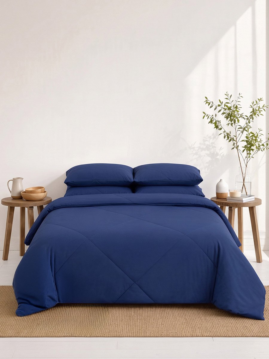 1-Piece Solid Comforter, Micro Fiber Single 90X100 Inches