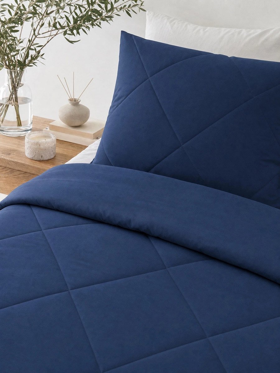 1-Piece Solid Comforter, Micro Fiber Single 90X100 Inches