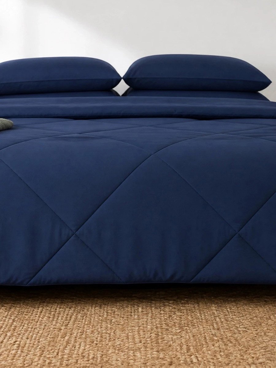 1-Piece Solid Comforter, Micro Fiber Single 90X100 Inches
