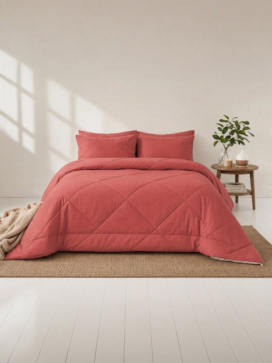 1-Piece Solid Comforter, Micro Fiber Single 90X100 Inches