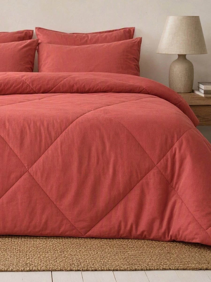1-Piece Solid Comforter, Micro Fiber Single 90X100 Inches