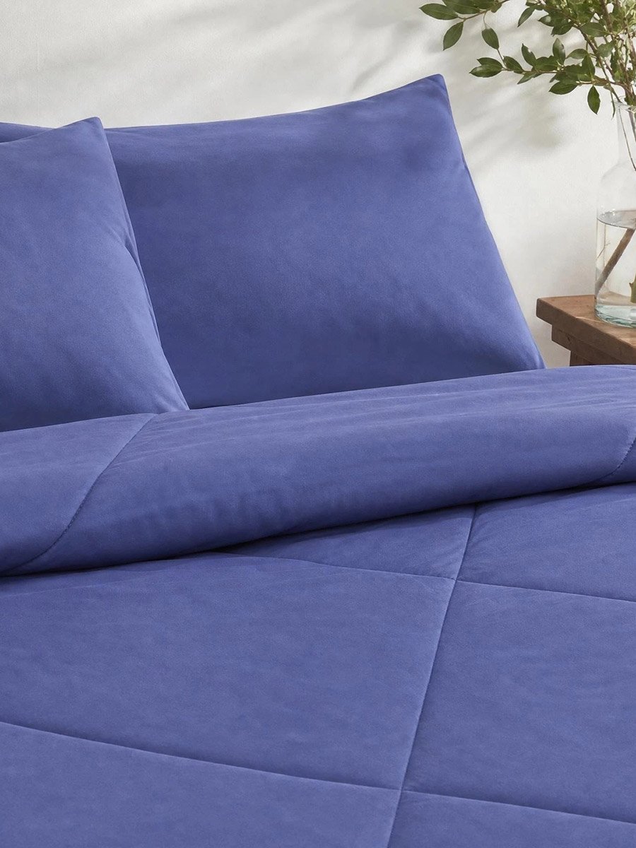 1-Piece Solid Comforter, Micro Fiber Single 90X100 Inches