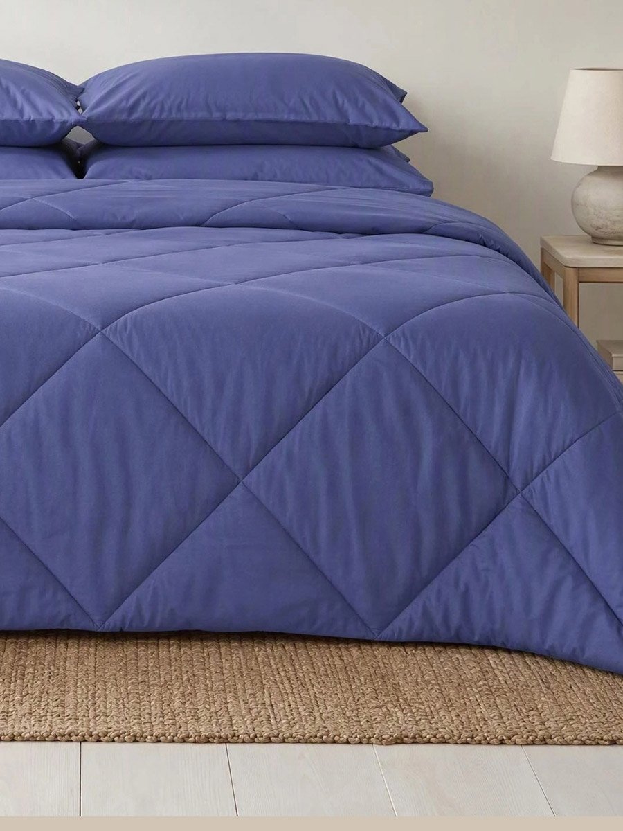 1-Piece Solid Comforter, Micro Fiber Single 90X100 Inches