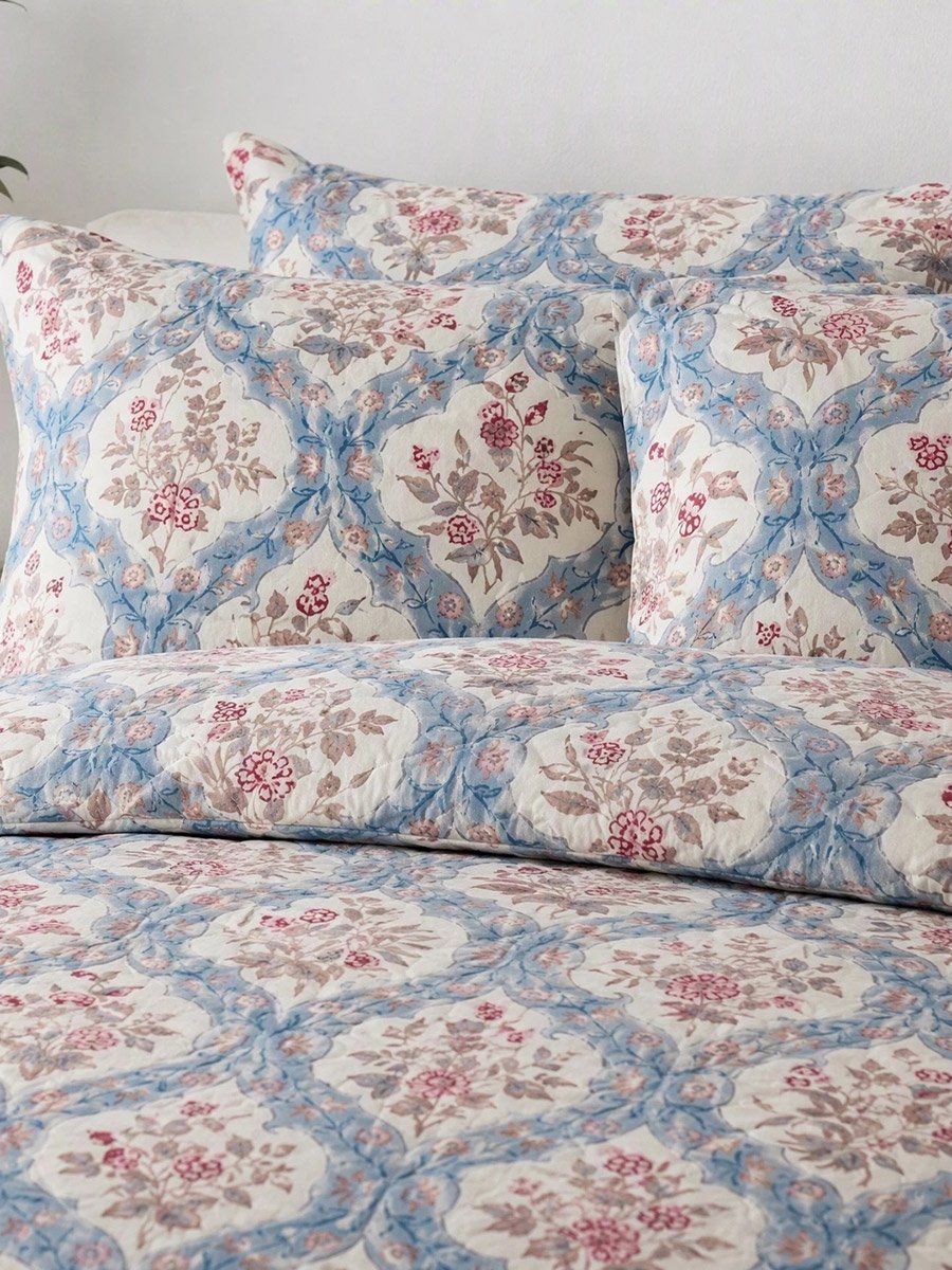 لحاف مطبوع قطعة واحدة فردي، 90×100 بوصة