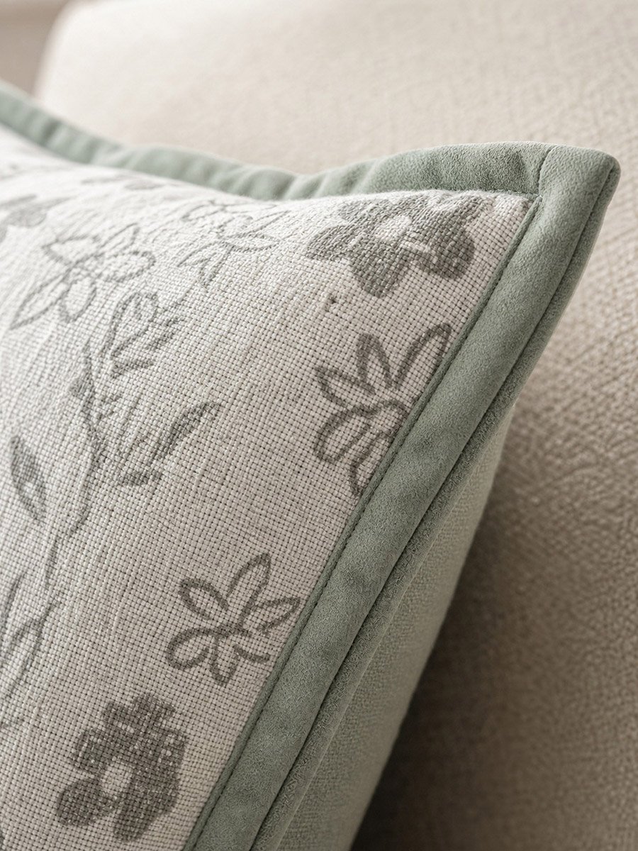 Patterned Cushion Cover - 45x45cm, Grey
