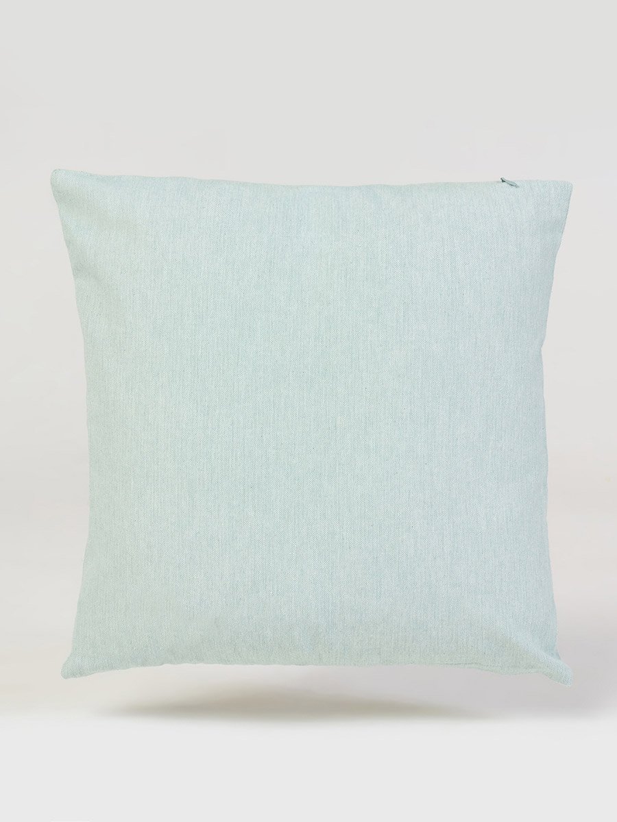 1-Piece Cotton Cushion Cover with Pom-Pom Trim 45x45cm