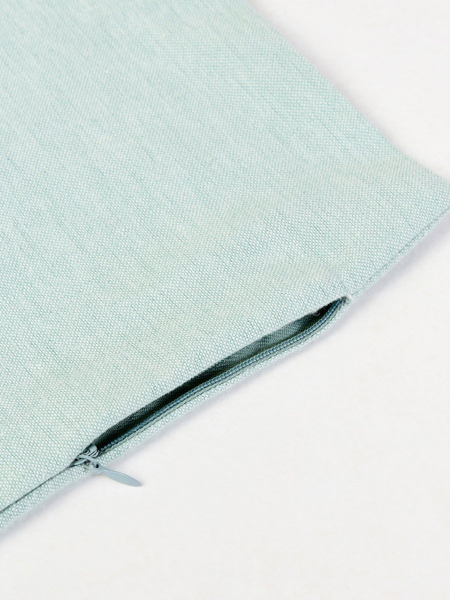 1-Piece Cotton Cushion Cover with Pom-Pom Trim 45x45cm
