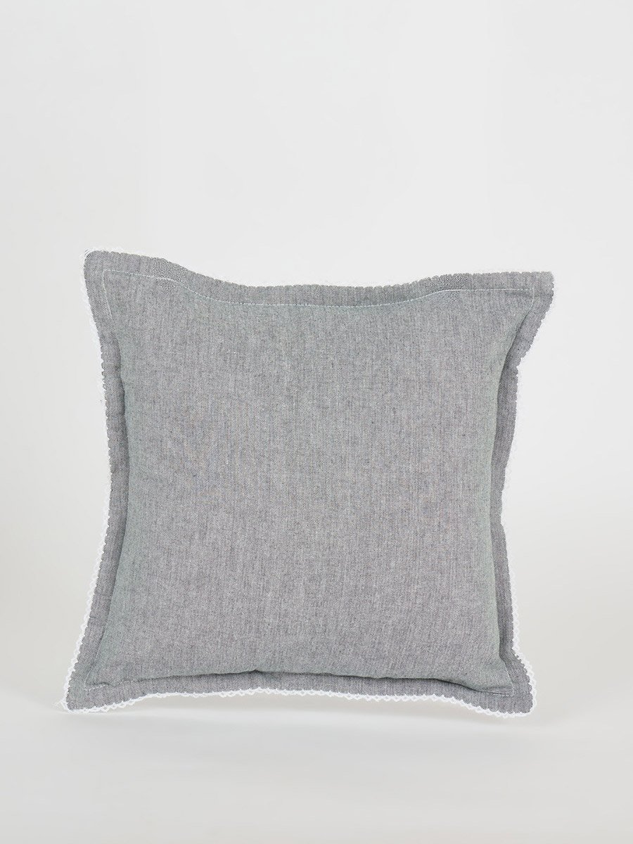 1-Piece Solid Cushion Cover 45x45 Cm, 100% Cotton