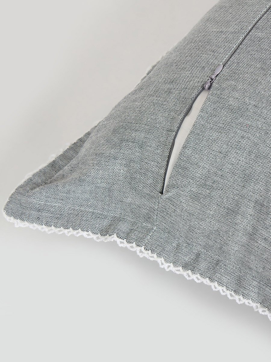 1-Piece Solid Cushion Cover 45x45 Cm, 100% Cotton