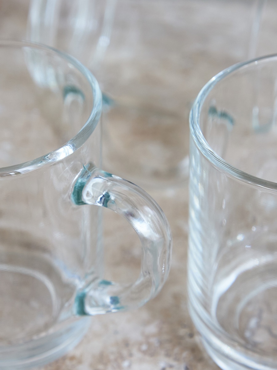 Conique 3-Piece Glass Mug Set - 250 ml