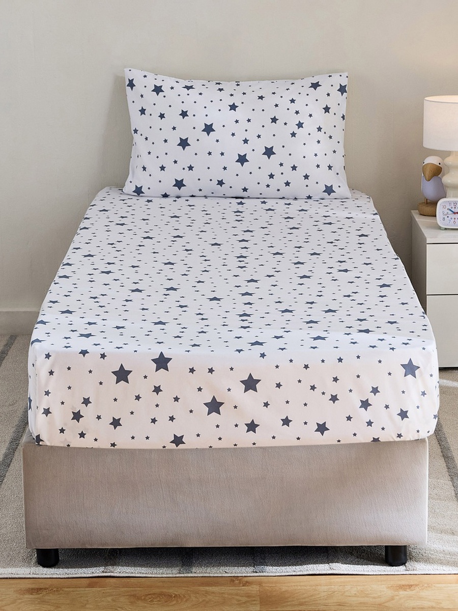 Nora Stera Microfibre Single Flat Sheet with Pillow Cover - 160x240 cm and 50x75 cm