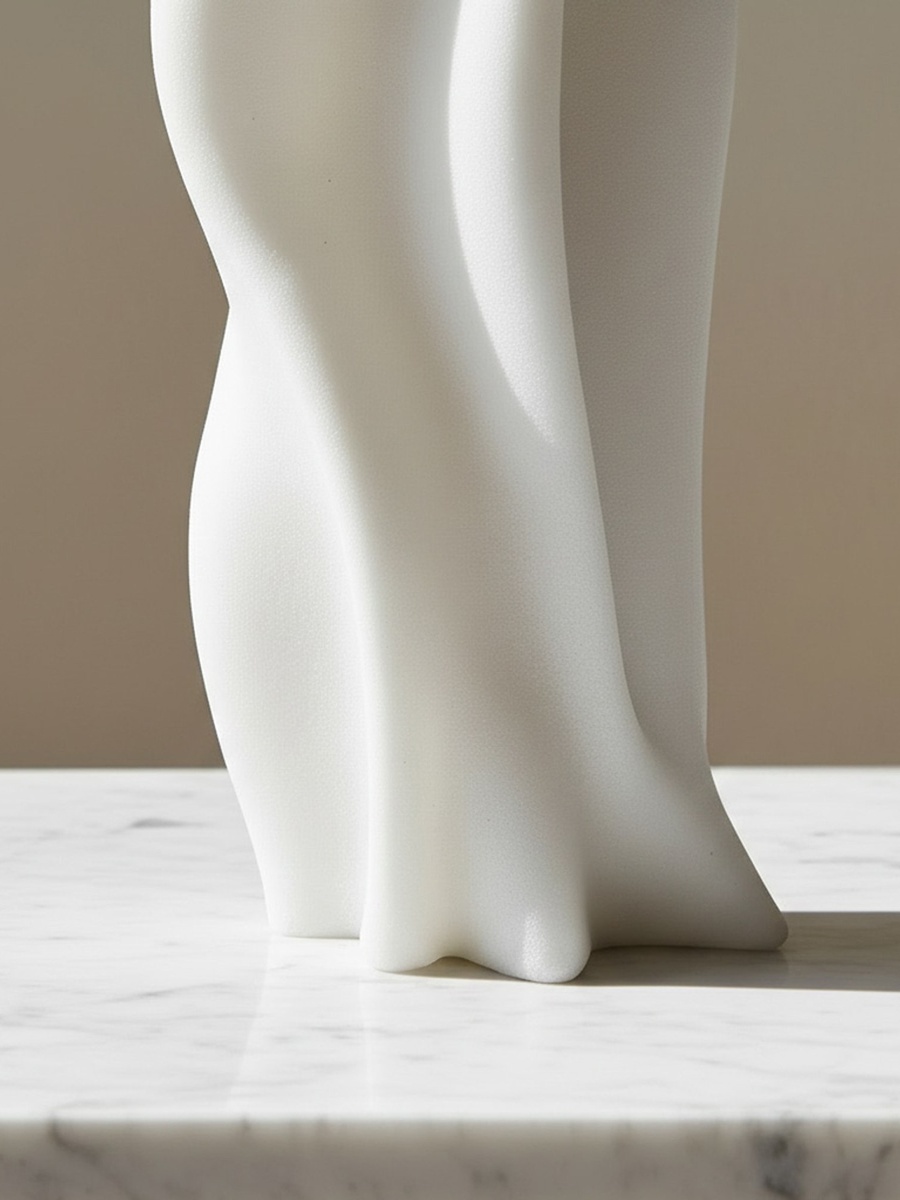 Monochrome Clifford Ora Luxe Marble Decorative Vase - 17.7x17.7x38 cm