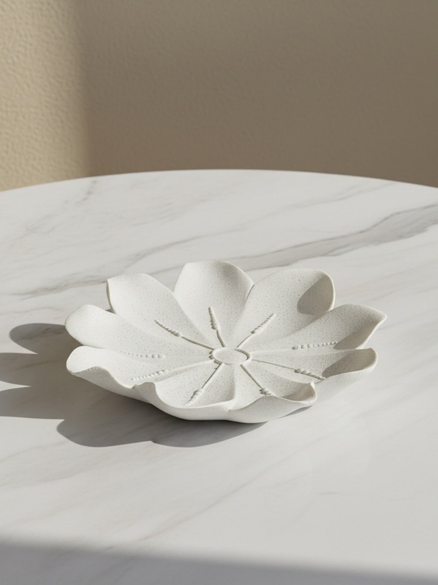Wren Ema Monochrome Decorative Flower Tray - 25.5x25x4.5 cm