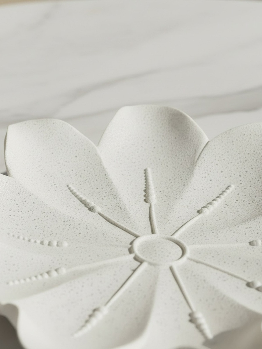 Wren Ema Monochrome Decorative Flower Tray - 25.5x25x4.5 cm