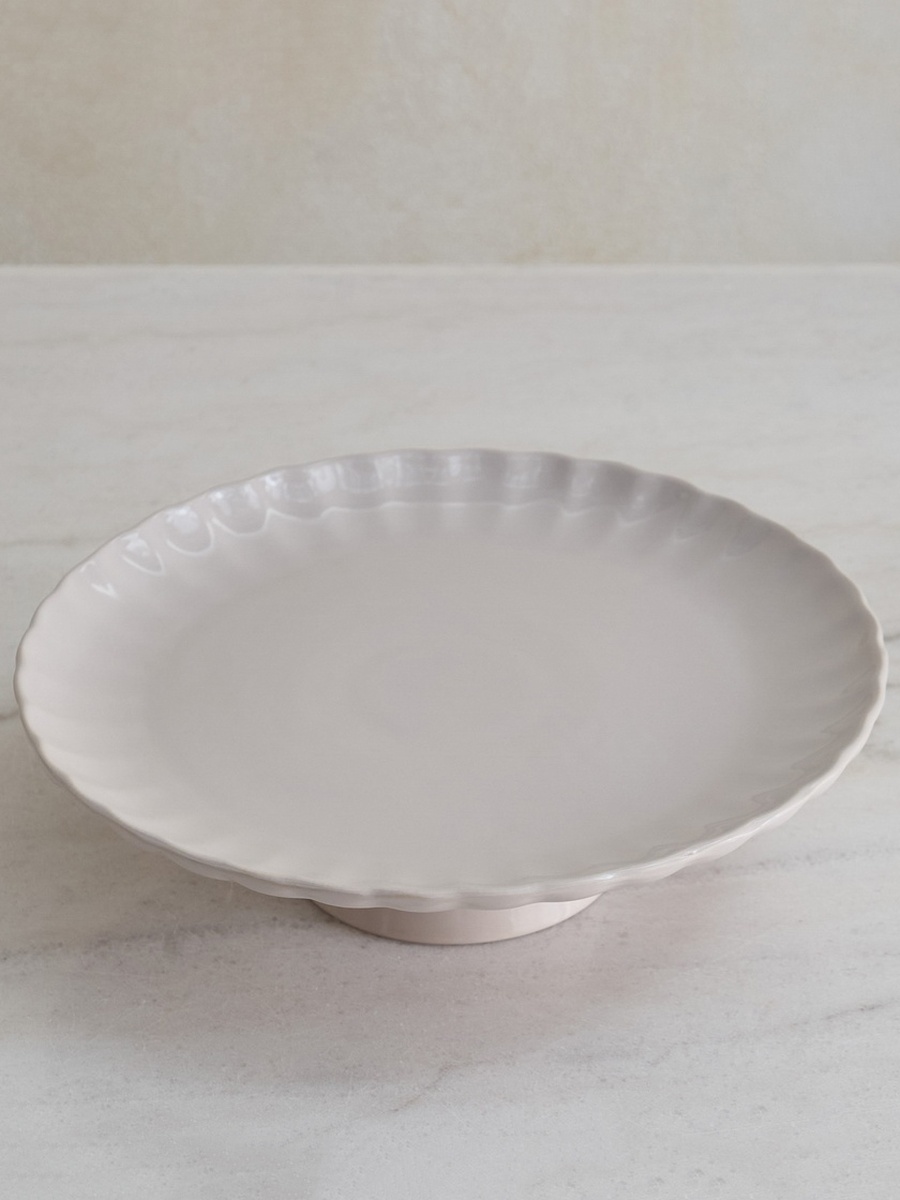 Siam Scallop Pedestal Cake Stand - 30.5 cm