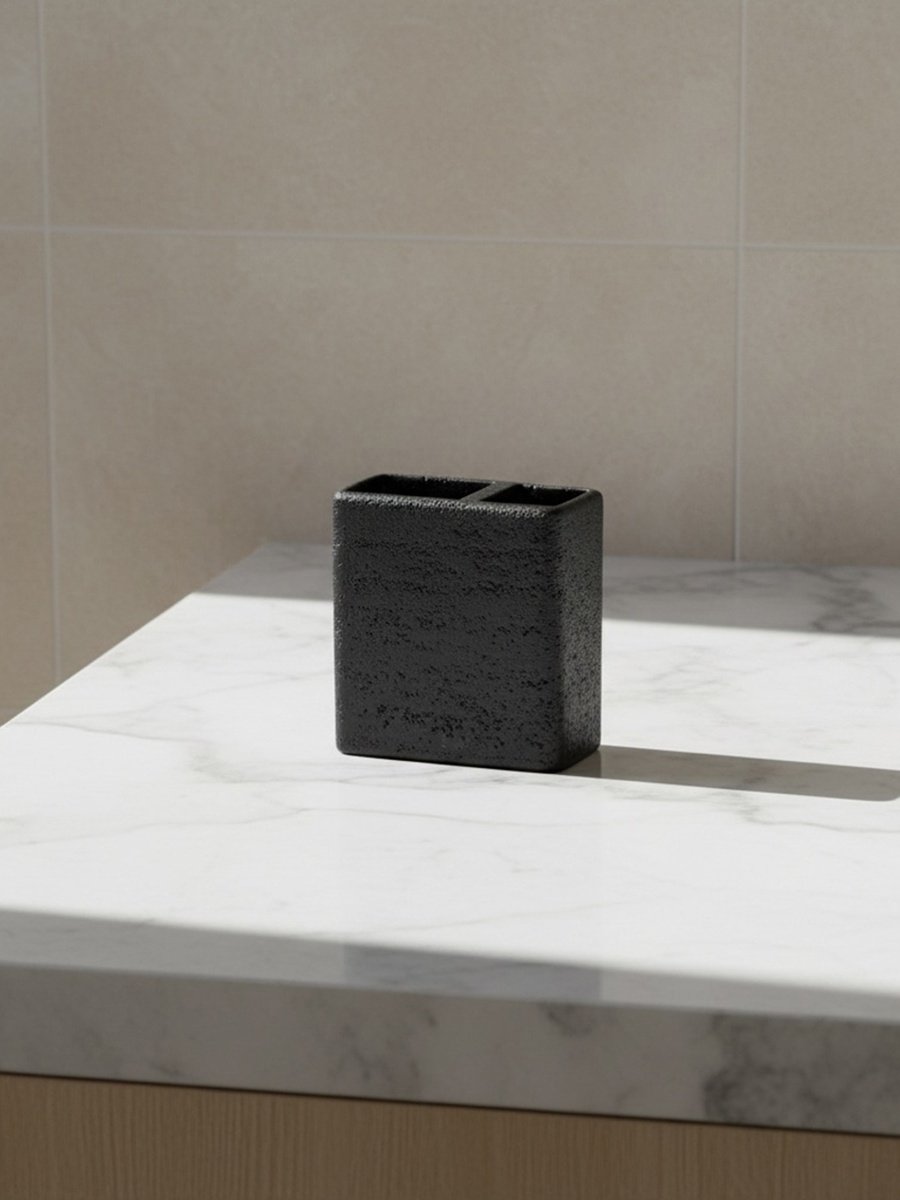 Whyton Saga Resin Toothbrush Holder - 11x5.5x11 cm