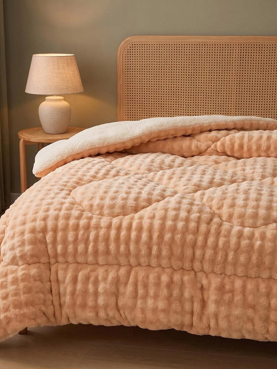 1-Piece Polyester Comforter - Orange, 150x200cm