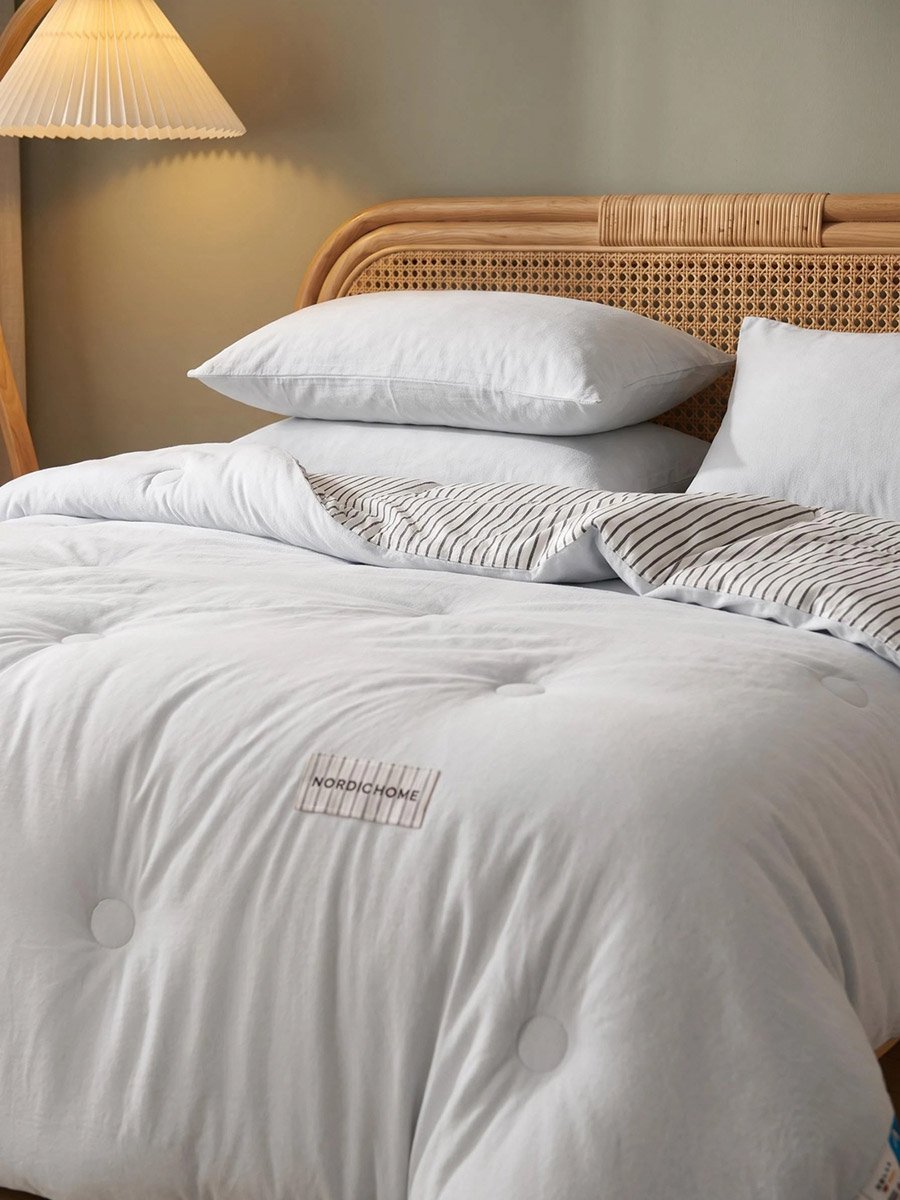 1-Piece Polyester Comforter - Grey, 200x230cm